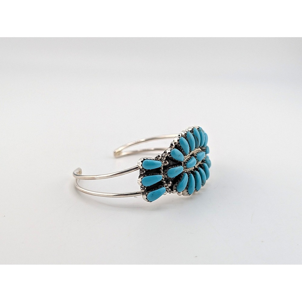 Navajo Blue Turquoise‎ Bracelet by R. WIlliams sz 6.25in Native American Made ** - Picture 2 of 8